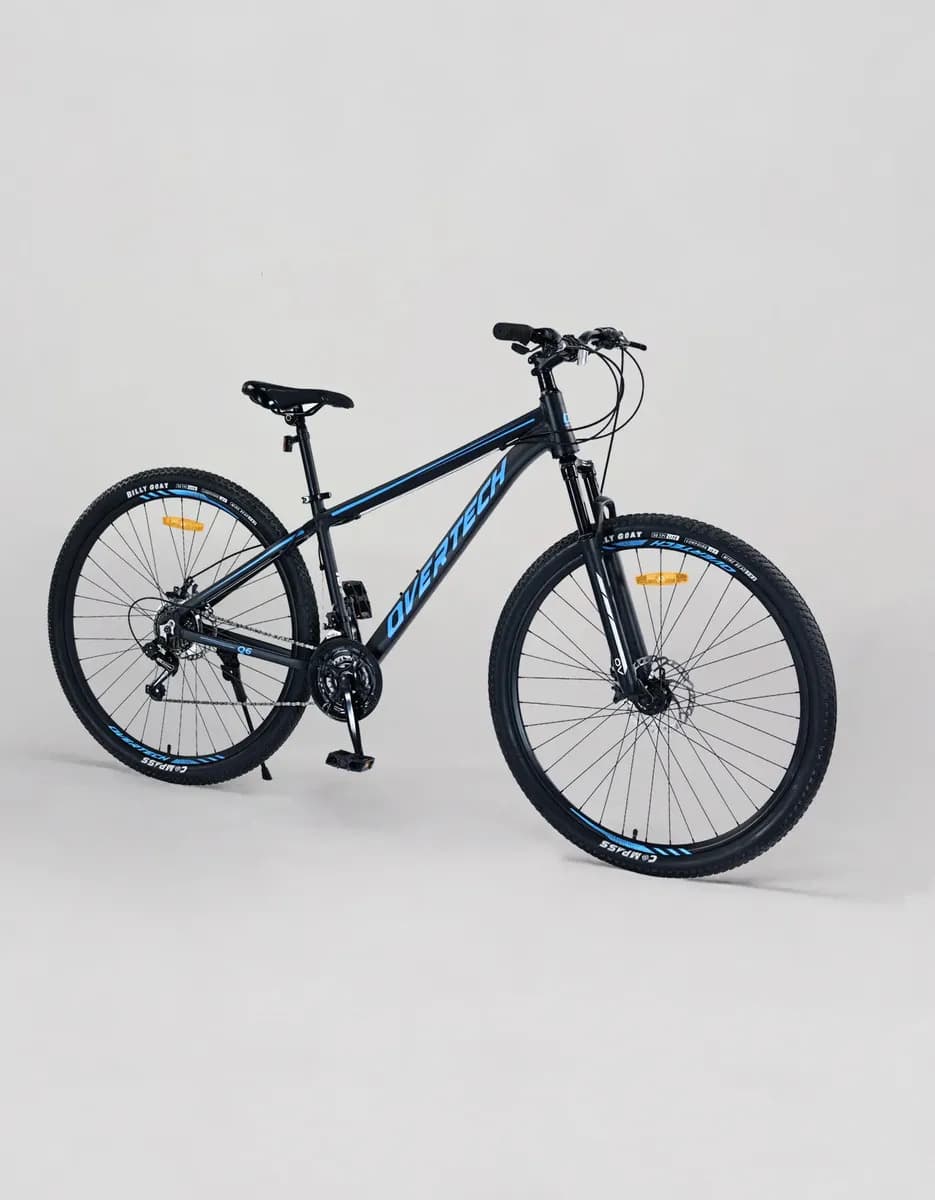Bicicleta Mtb Overtech Q6 R29 Aluminio 21v Freno A Disco 12x Color Negro/Azul/Azul Tamaño del cuadro XL