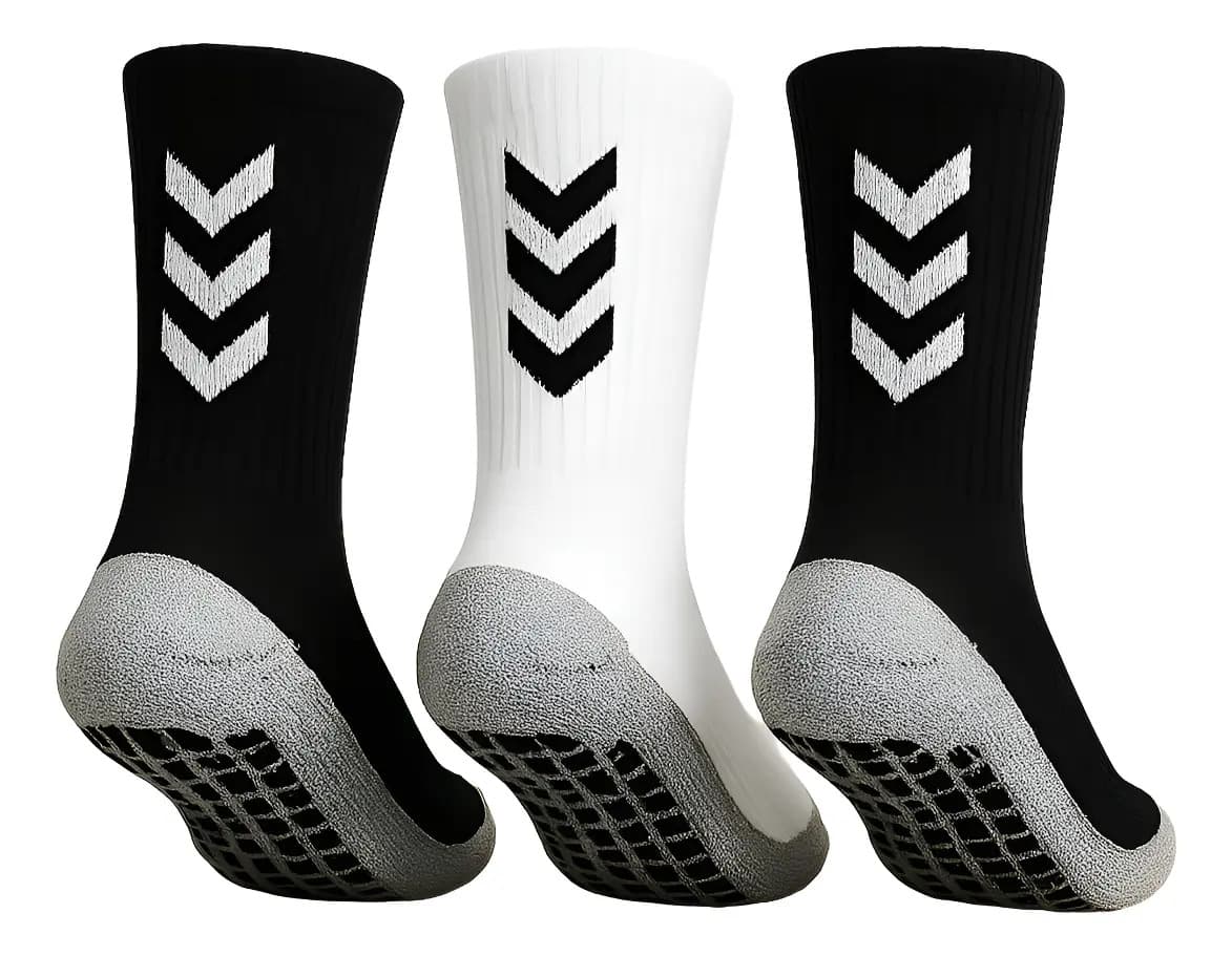 Pack X3 Pares De Medias 3/4 Algodón Antideslizante Deportes