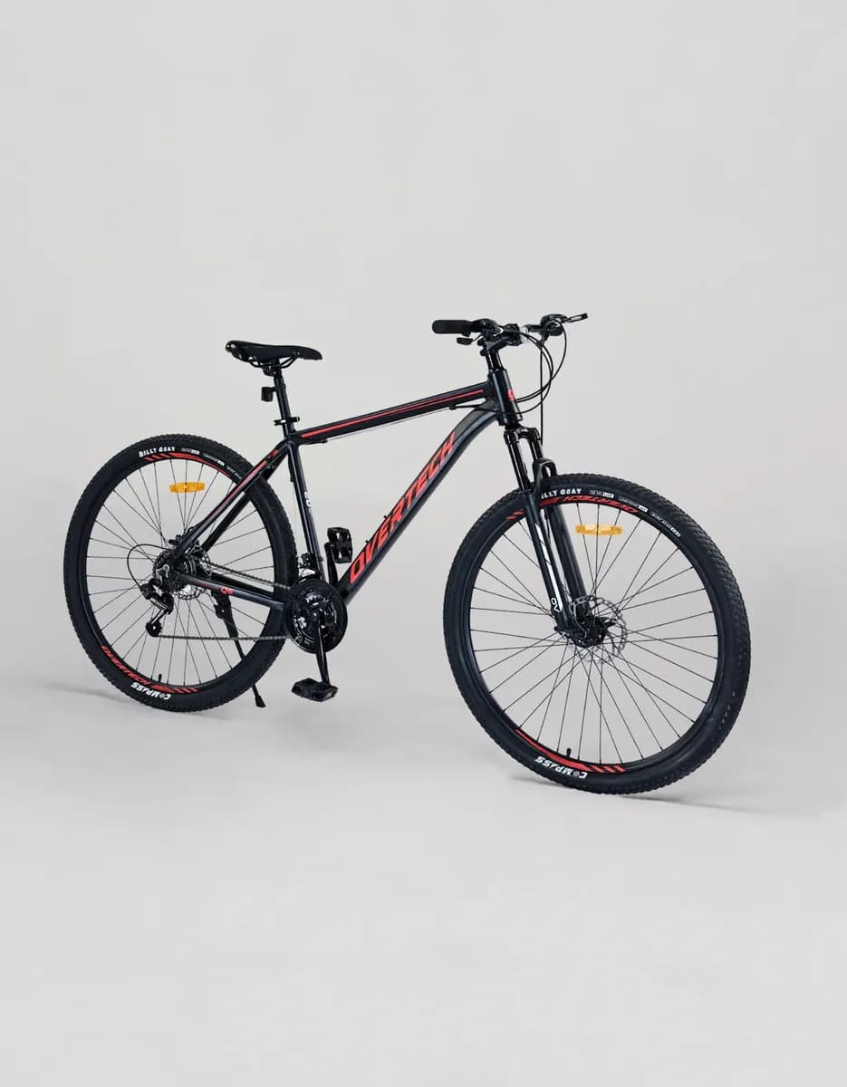 Bicicleta Mtb Overtech Q6 R29 Aluminio 21v Freno A Disco 12x Color Negro/Rojo/Rojo Tamaño del cuadro M