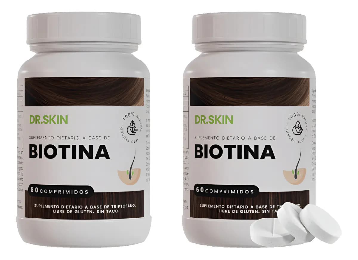 Biotina Capilar 120 Comprimidos Dr Skin Anti Caída Sin Sabor