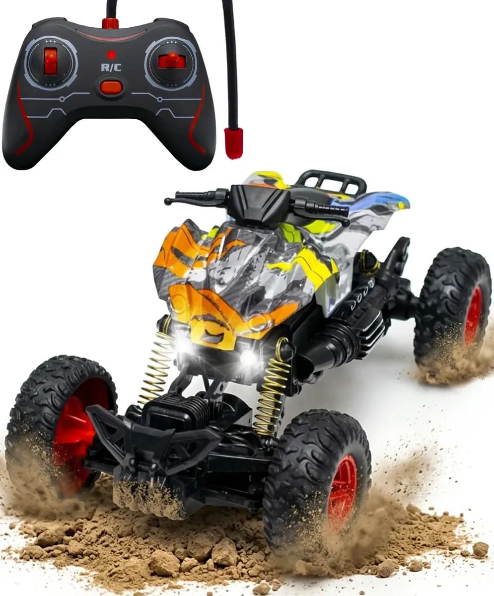 Cuatriciclo Auto A Radio Control Remoto Todo Terreno LIBERCAM RAUT-640 Luz Led Multicolor