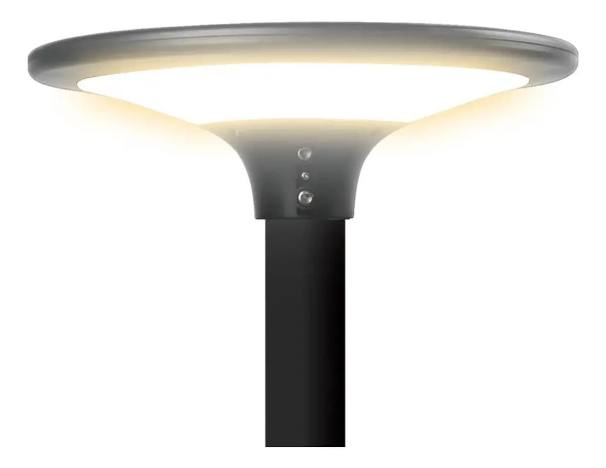 Farola Solar Led Exterior Jardin Sensor Lampara 2300 Lumen Negro