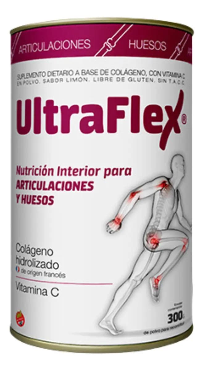 Suplemento En Polvo Ultraflex Colágeno Sabor Limón Pote De 300g