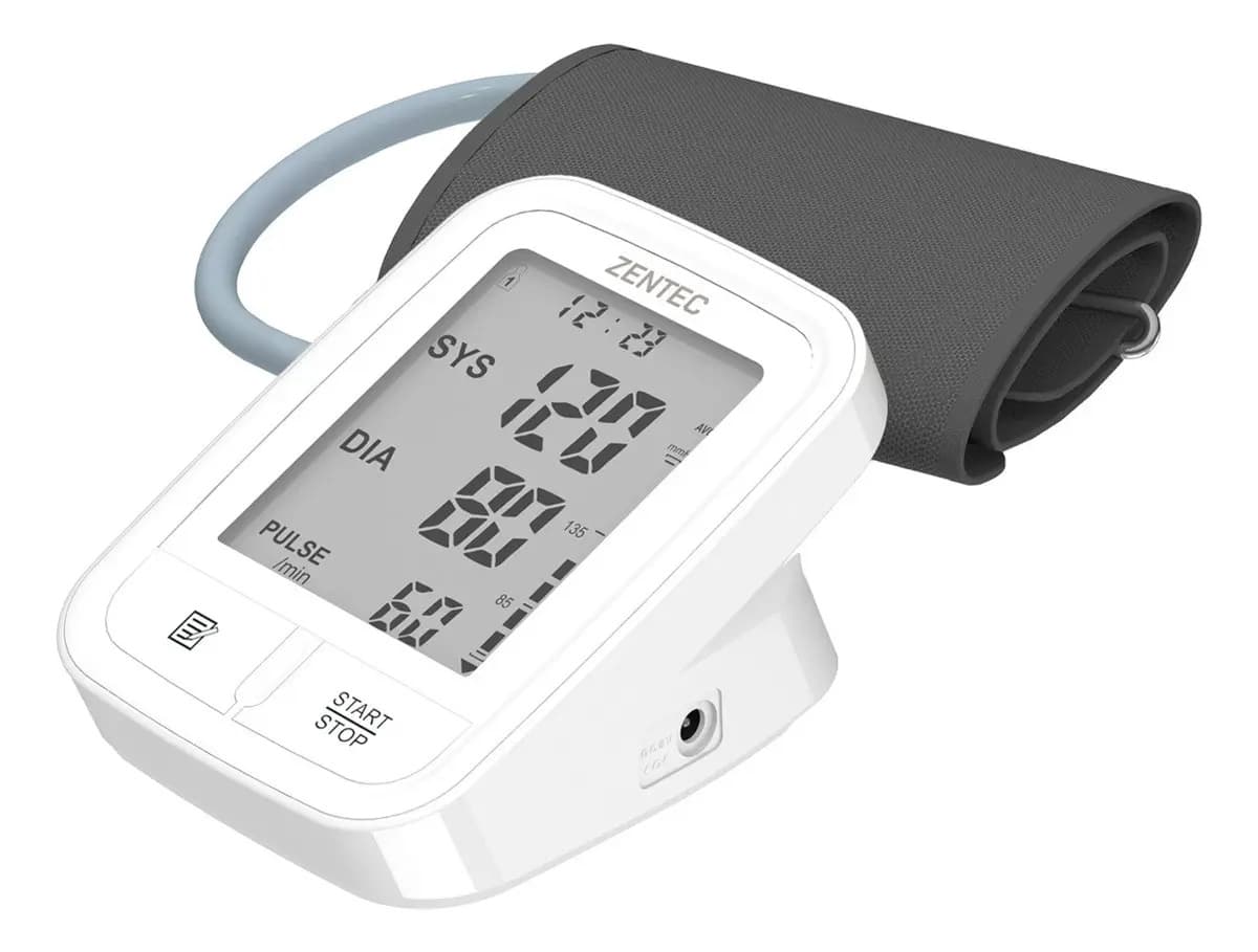 Tensiómetro Digital Automático De Brazo Zentec Tdbz20 Pantalla Hd Baterías Aa Blanco