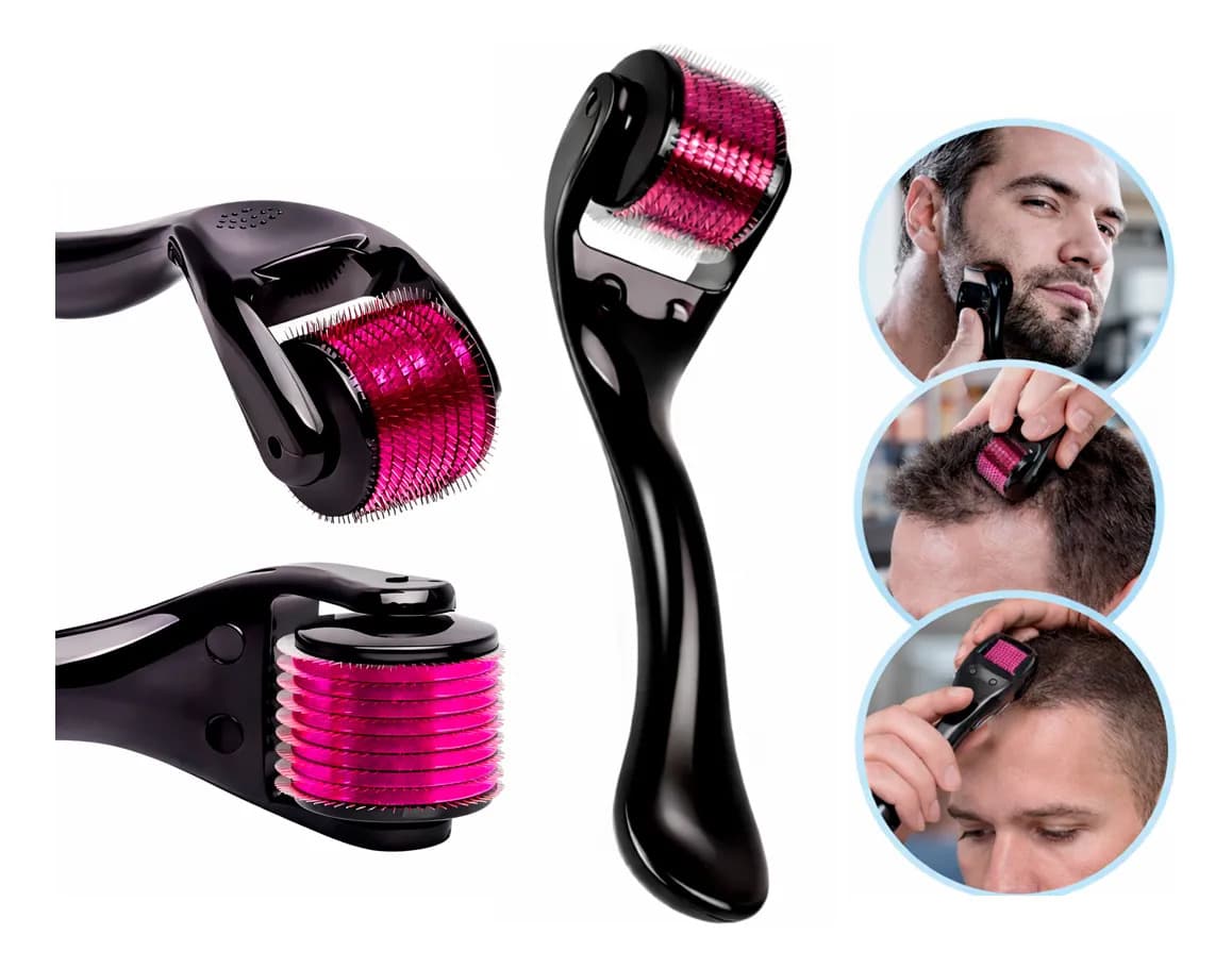 Pack 3 Derma 0.5mm 1mm 1.5 Mm Roller Titanio Facial Capilar