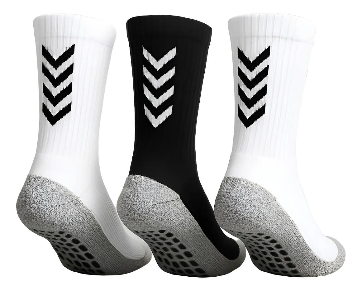 Pack X3 Pares De Medias 3/4 Algodón Antideslizante Deportes