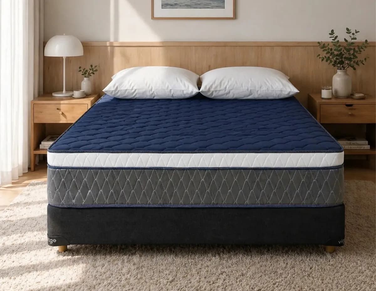 Conjunto Viggo Dual Relax 140 X 190 + 2 Almohadas + Sabanas Color Gris