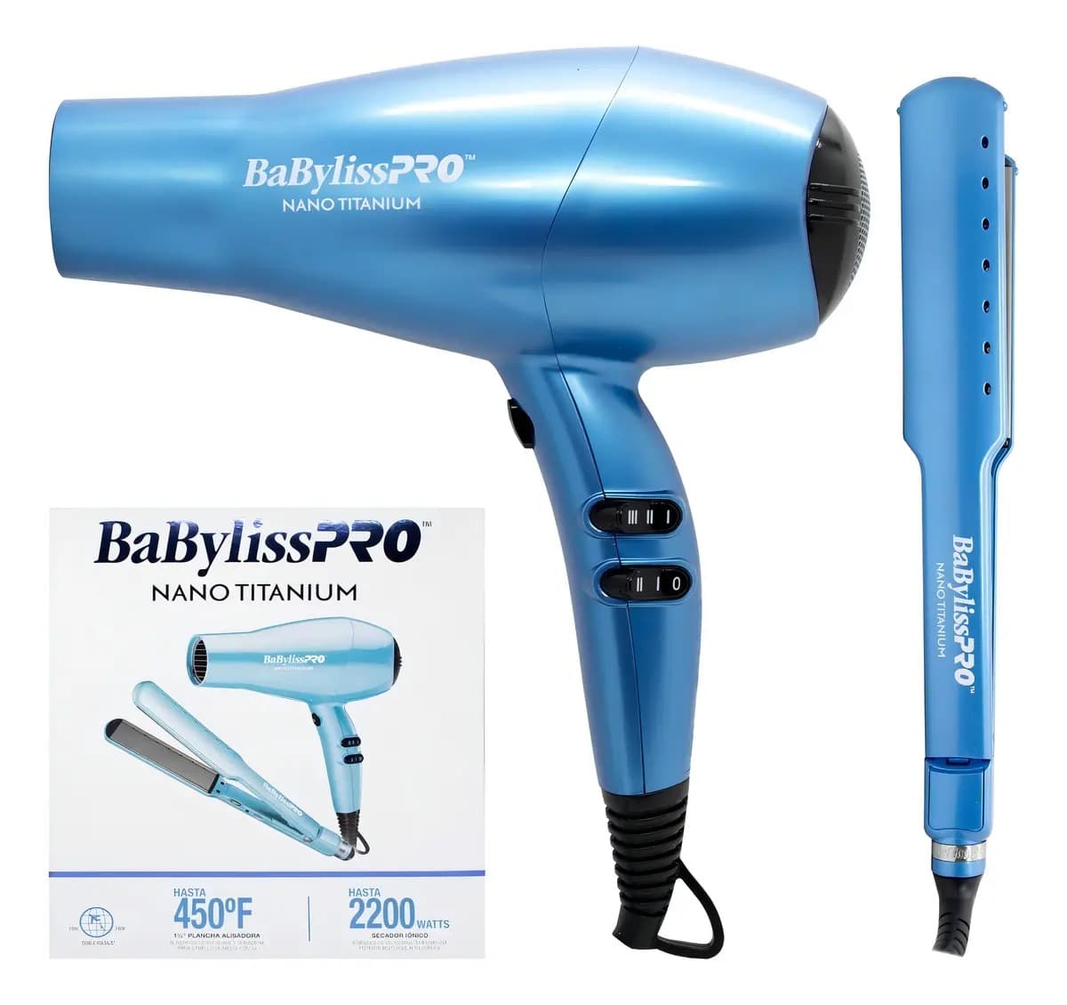 Set Babyliss Planchita De Pelo Alisados + Secador 2200w BNTBLPP41AR