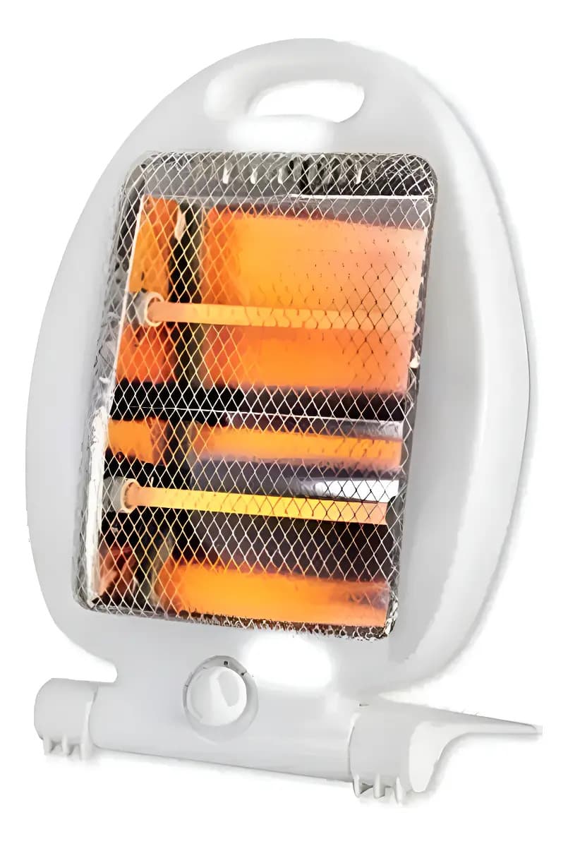 Estufa Eléctrica Cuarzo Kanji KJH-204 2 Velas 800w Color Blanco