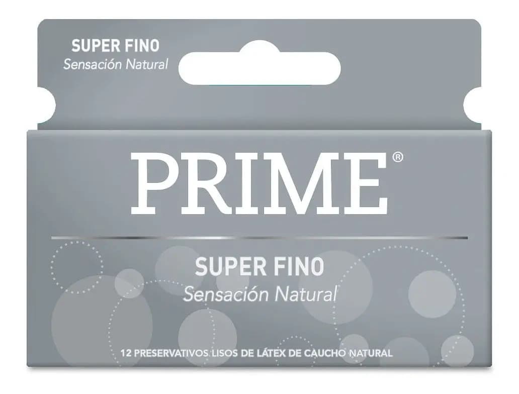 Preservativos Prime De Látex Súper Fino X 12 Un