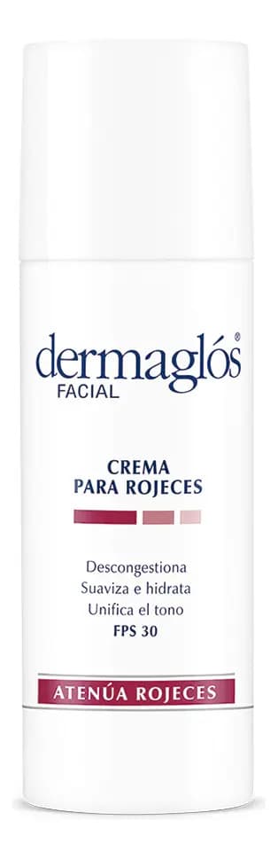 Dermaglós Facial Crema Para Rojeces Fps30 Hidratante Descongestiona Pieles Con Rosácea Momento De Aplicación Día Tipo De Piel Sensible