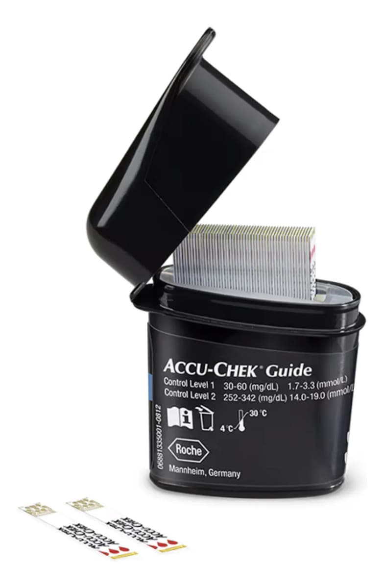 Tiras Reactivas Accu Chek Guide X 50 Vence 2027 Negro