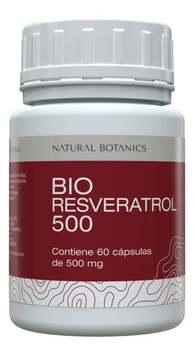 Trans Resveratrol Al 98% de Natural Botanics Bio-Resveratrol 500 con Quercetina y Vitamina C, 60 Cápsulas de 500mg - Antiage Antioxidante Rejuvenecedor Piel Energía Y Resistencia Natural