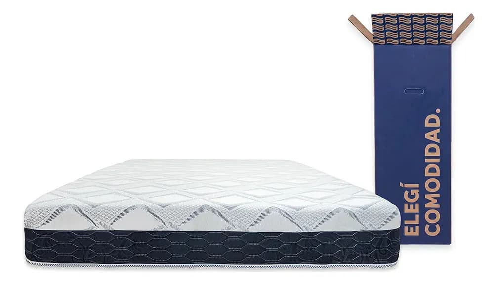 Colchón En Caja Sueño Dorado Box Prime Queen 160x200 x25 cm Espuma Alta Densidad