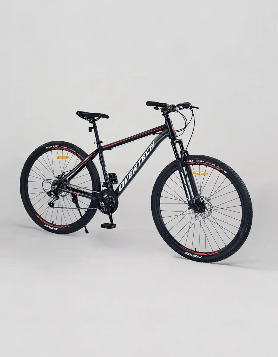 Bicicleta Mtb Overtech Q6 R29 Aluminio 21v Freno A Disco 12x Color Negro/Rojo/Blanco Tamaño del cuadro M