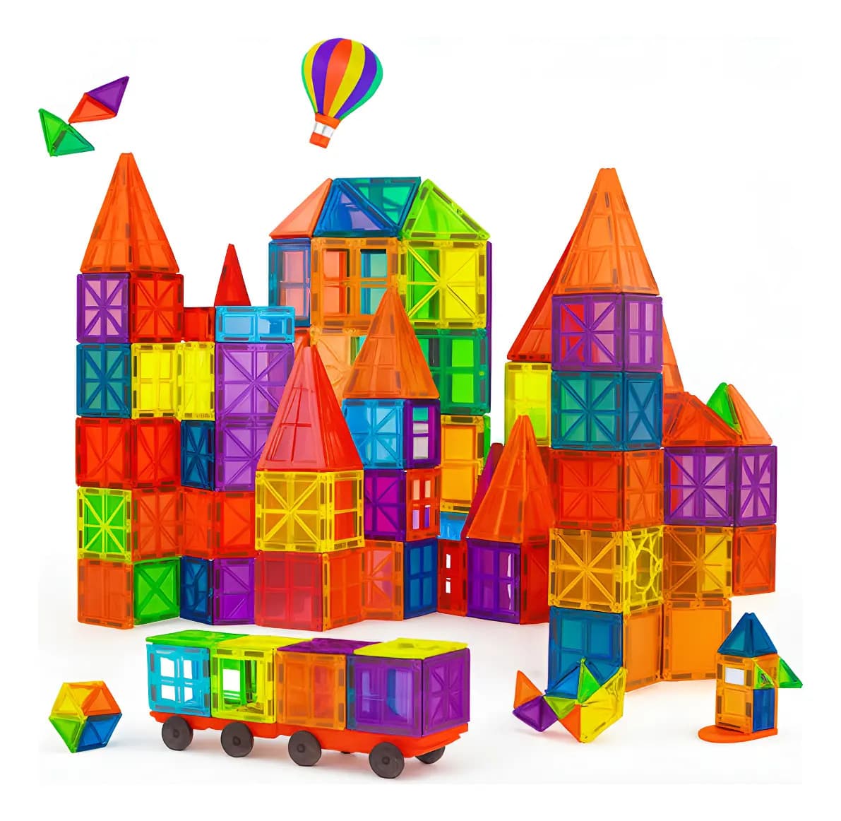 Bloques Magnéticos Para Armar 100 Piezas Construcción Tiles 100