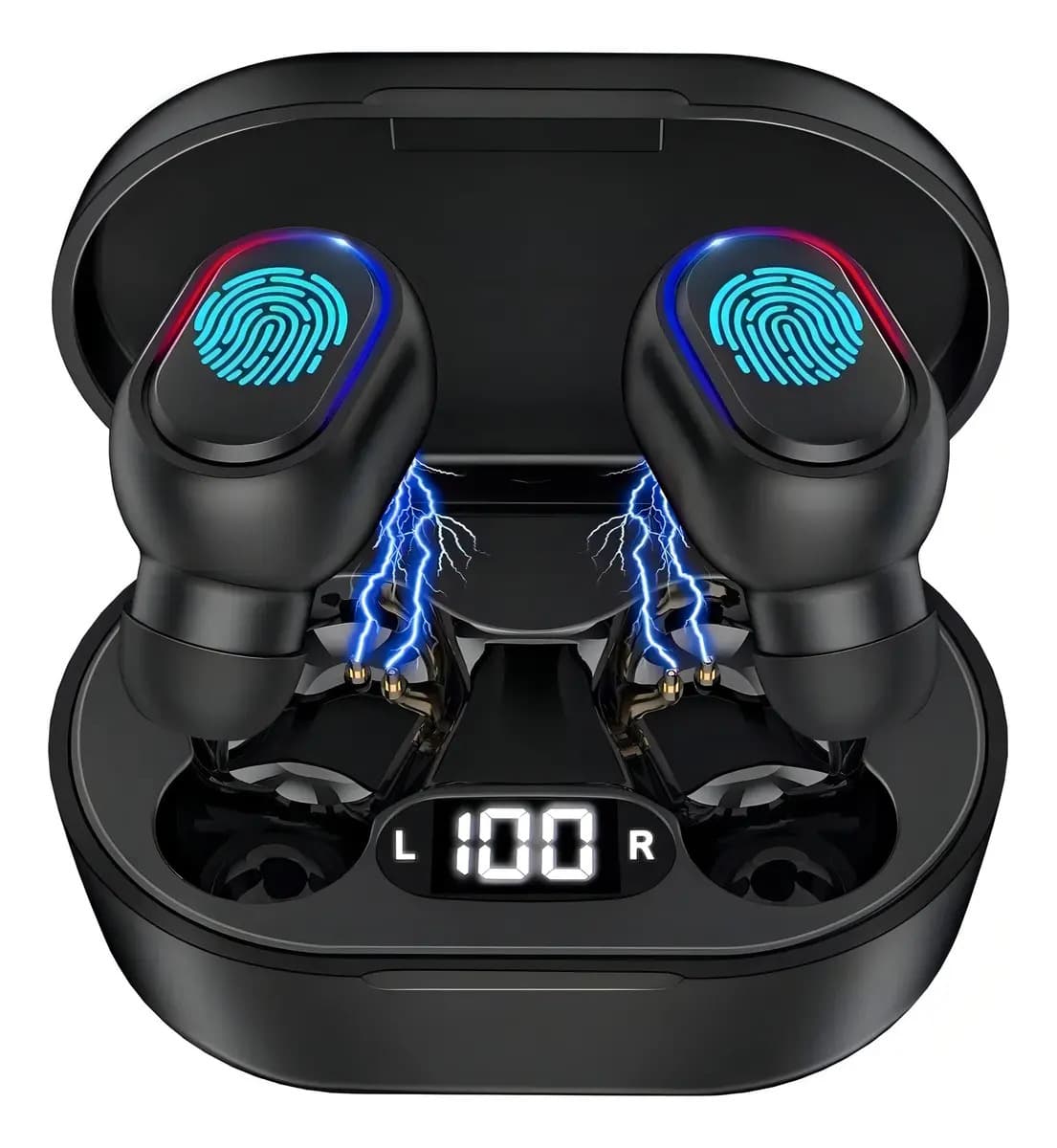 Auriculares Inalámbricos In-ear Bluetooth Fan Pro A10s Negro Con Estuche Carga