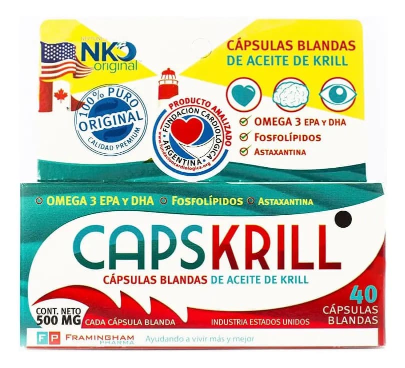 Suplemento Framingham Pharma Capskrill De 20g 40 Un