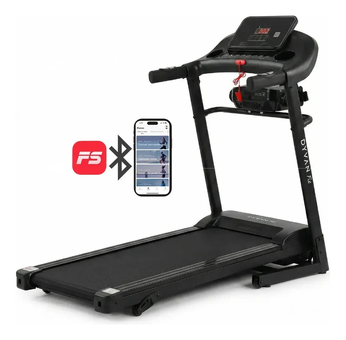 Cinta De Correr Dyvan V6 Eléctrica Fitness Gym 2.5 Hp 110kg Negro
