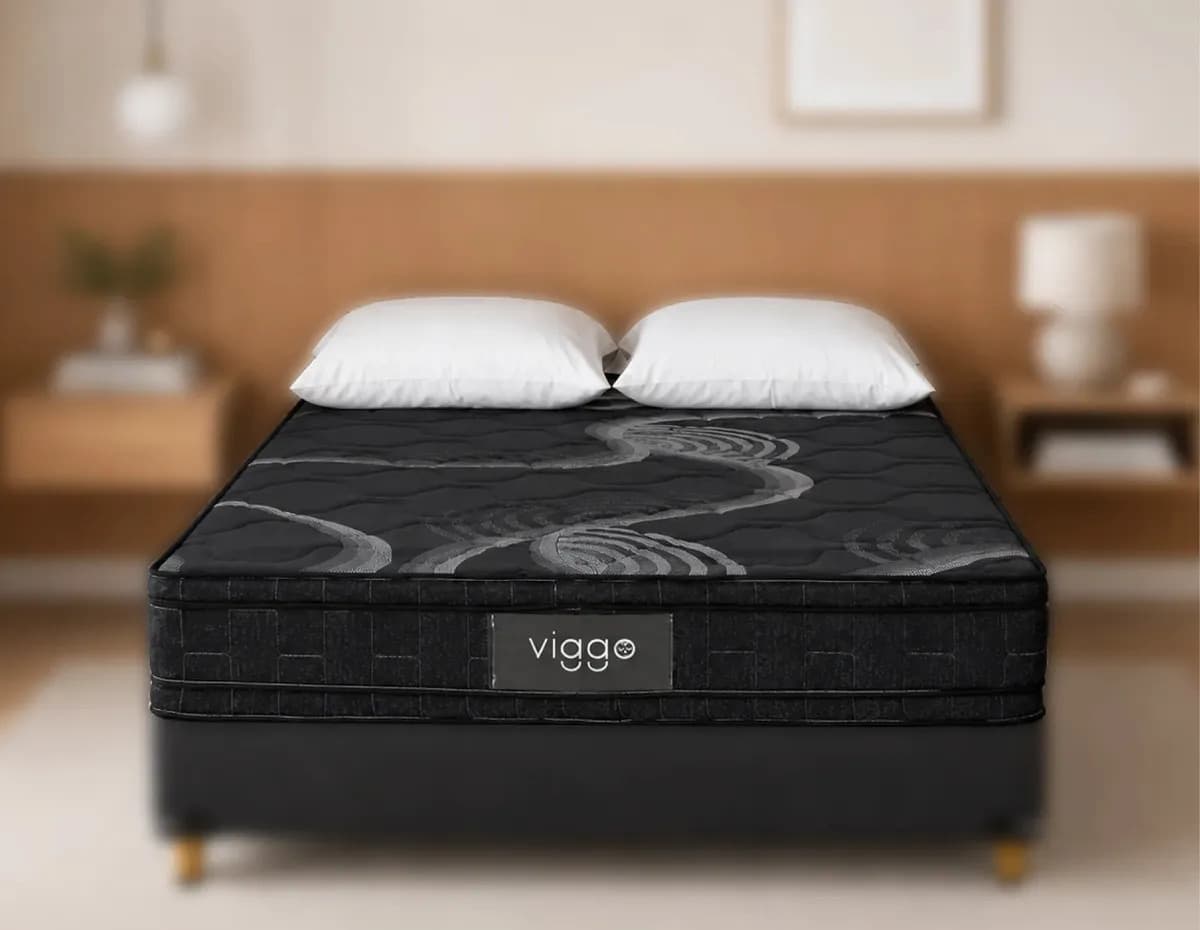 Colchón Viggo Diamante 140x190 Cm Alta Densidad 300 Kg Negro