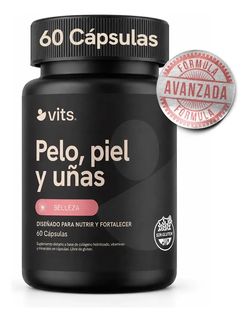 Vitaminas Para El Cabello Multivitaminas Para Pelo, Piel Y Uñas Con Biotina, Colágeno Y Vitaminas A B C E Frasco Con 60 Cápsulas Suministro Para 2 Meses
