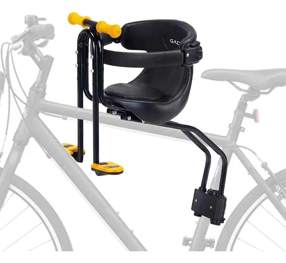 Asiento Infantil Para Bicicleta Gadnic Hasta 20kg Cinturon De Seguridad Cerco Protector Marco Acero Negro