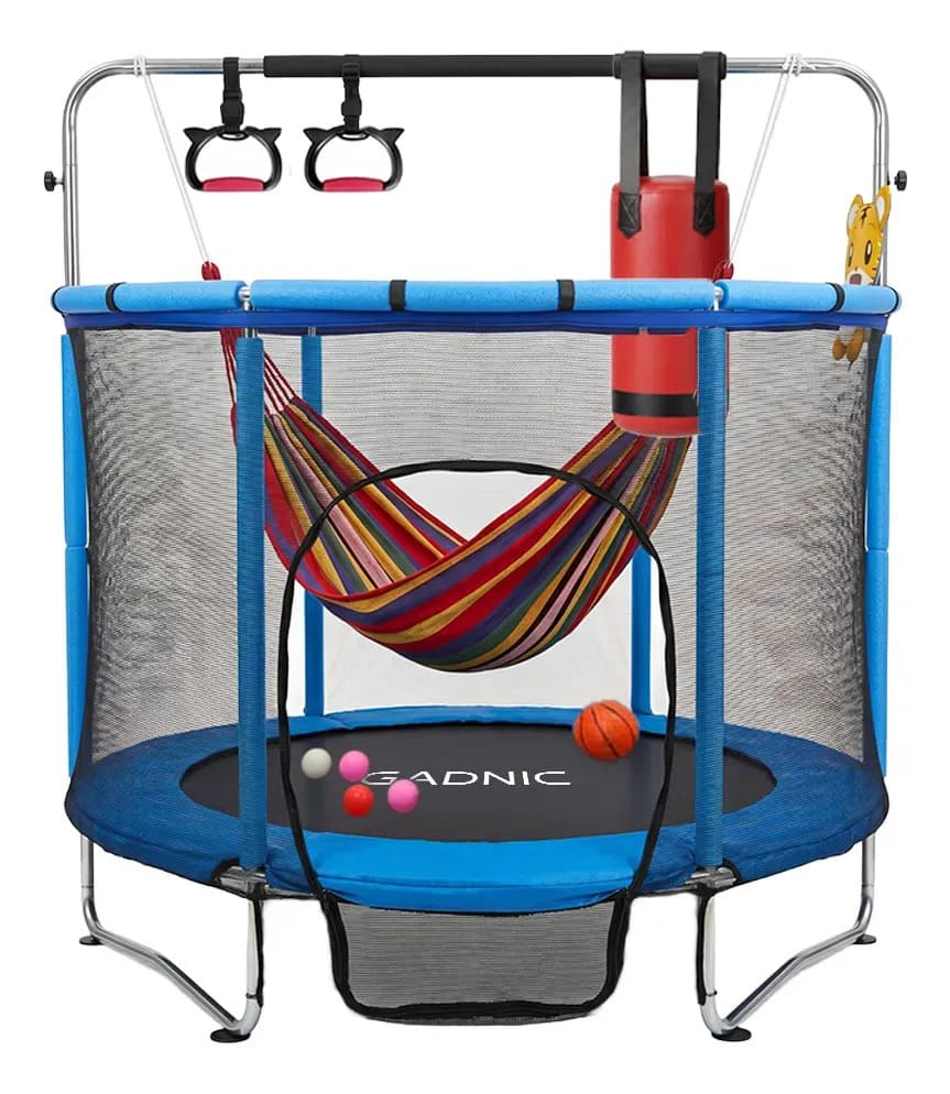 Cama Elástica Gadnic Versátil Optimiza Diversión 140cm Red Seguridad Juegos Niños Interior