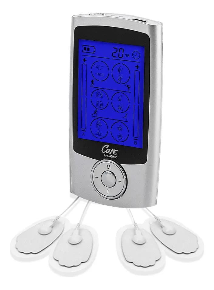 Electroestimulador Muscular Portátil Care By Gadnic 9919 Electrodos Ondas Rusas Glúteos Masajeador 2 Canales 6 Niveles 24 Programas Recargable