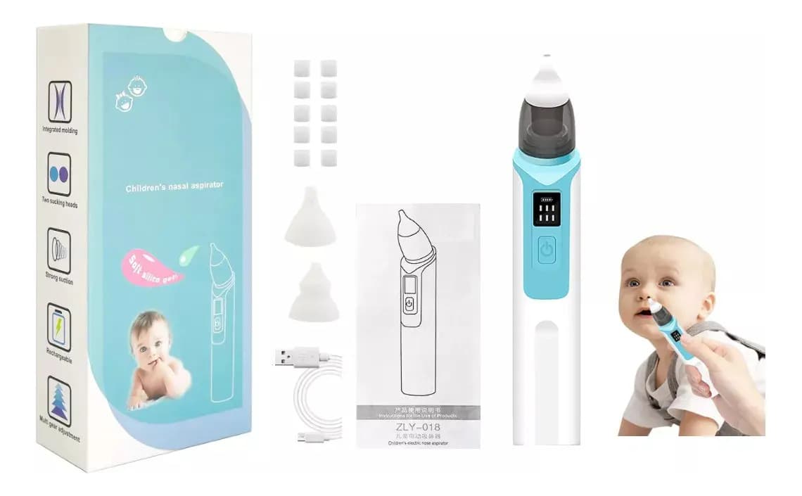 Aspirador Nasal Electrico Usb Limpiador Bebe Saca Mocos