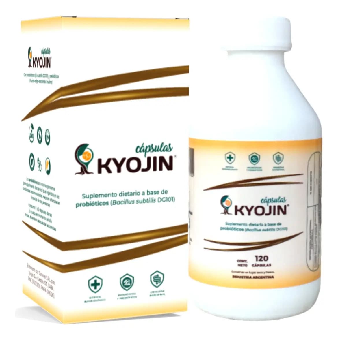 Probióticos Kyojin Cápsulas Bacillus Subtilis Dg101 120 Unidades Neutro