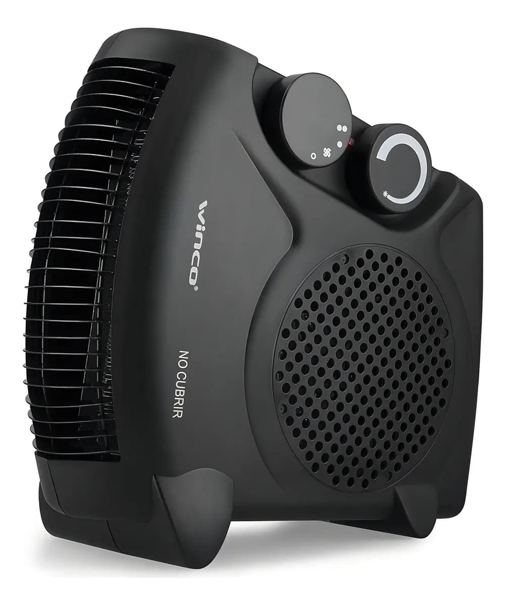Caloventor Eléctrico W116n Con 2 Niveles Negro Winco