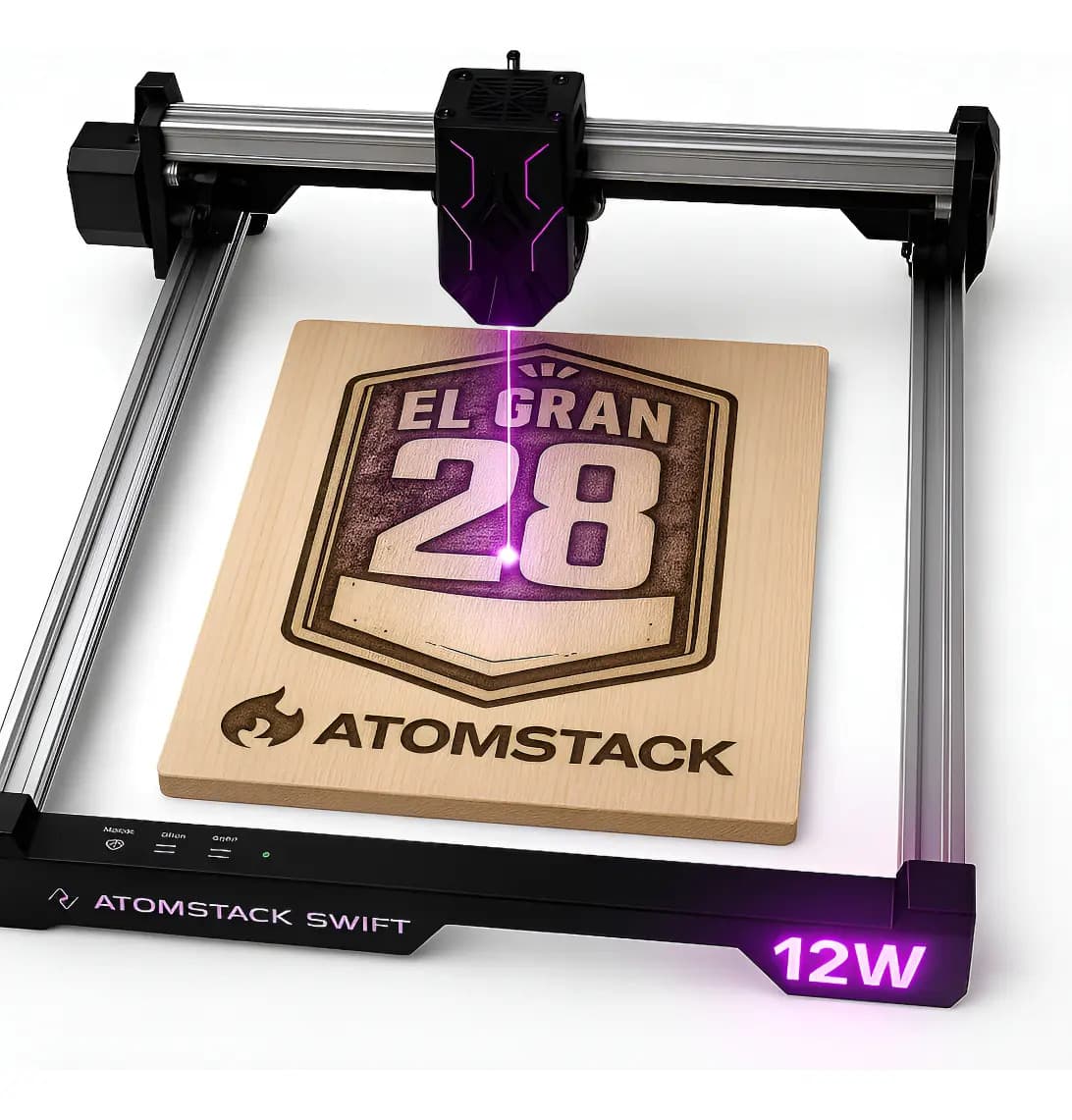 Grabadora Y Cortadora Laser Atomstack Swift 12w Pro 30x30