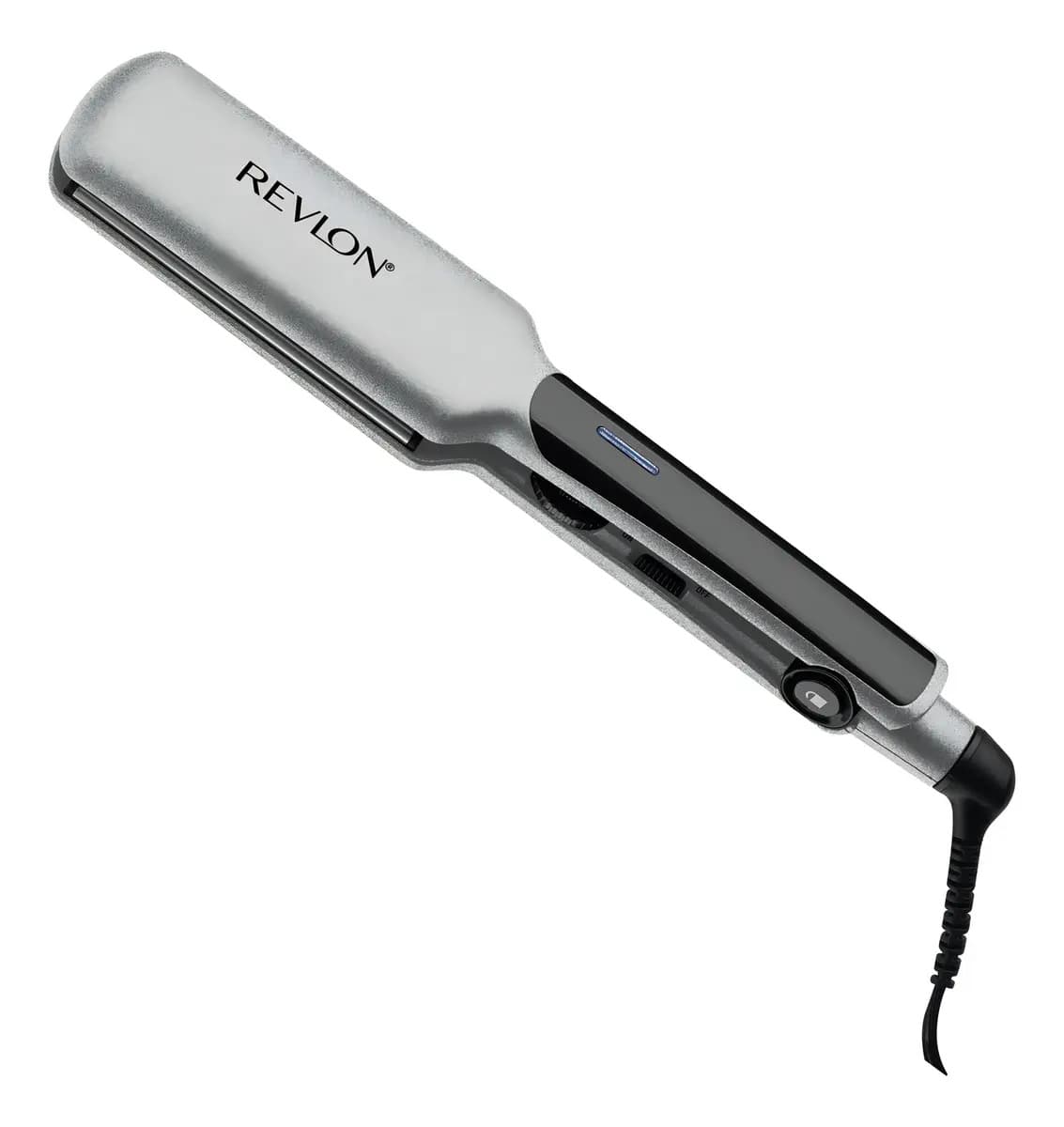 Plancha De Pelo Revlon 230° Placas 5.08Cm. Recubrimiento Titanio - plateada glitter