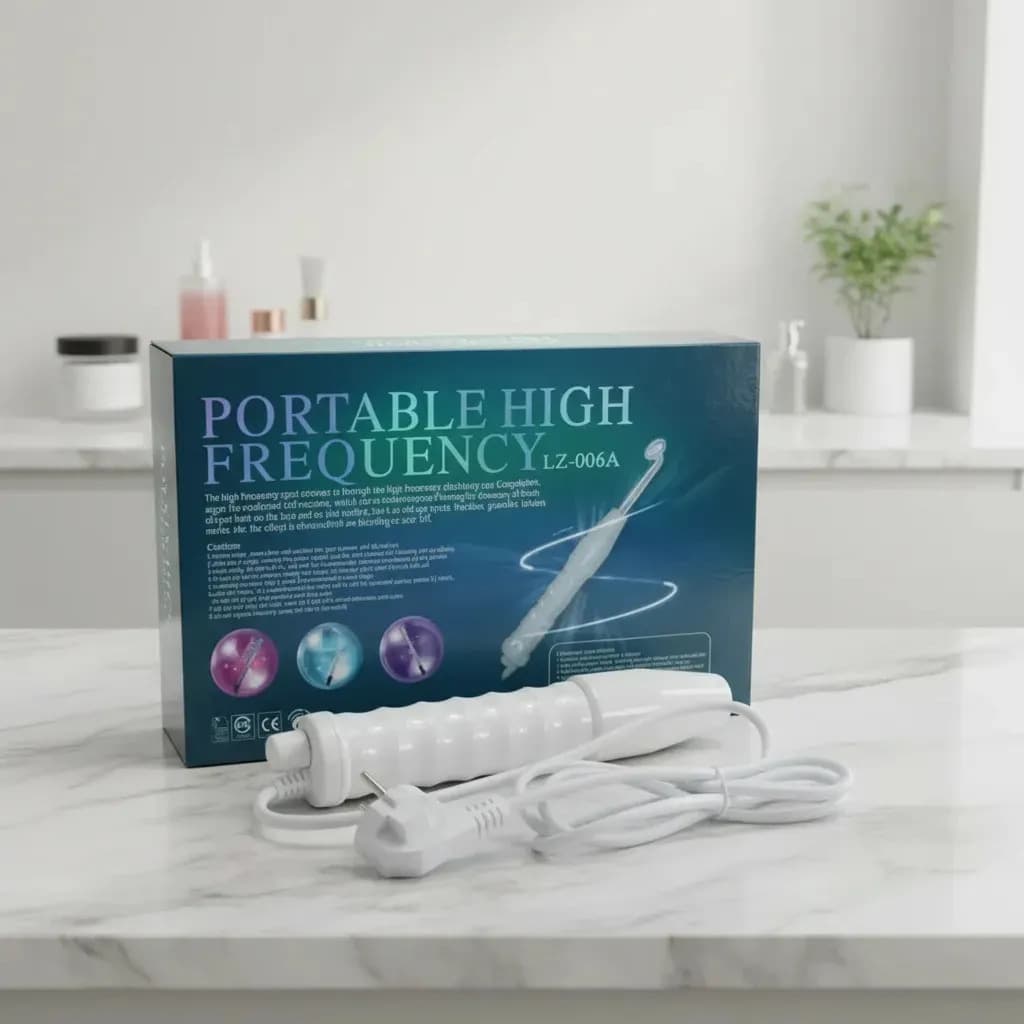 Equipo De Alta Frecuencia Electrodo Terapia Tratamiento Cuero Cabelludo Facial Antiage Rejuvenecimiento Estrias Acne Manchas Arrugas Colageno Circulacion Cicatrices Oxigenar Liviano Practico Portatil