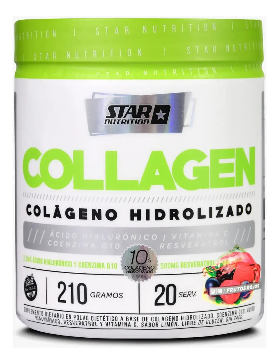 Colágeno Hidrolizado X210 Gr. Suplemento Sabor Frutos Rojos - Star Nutrition