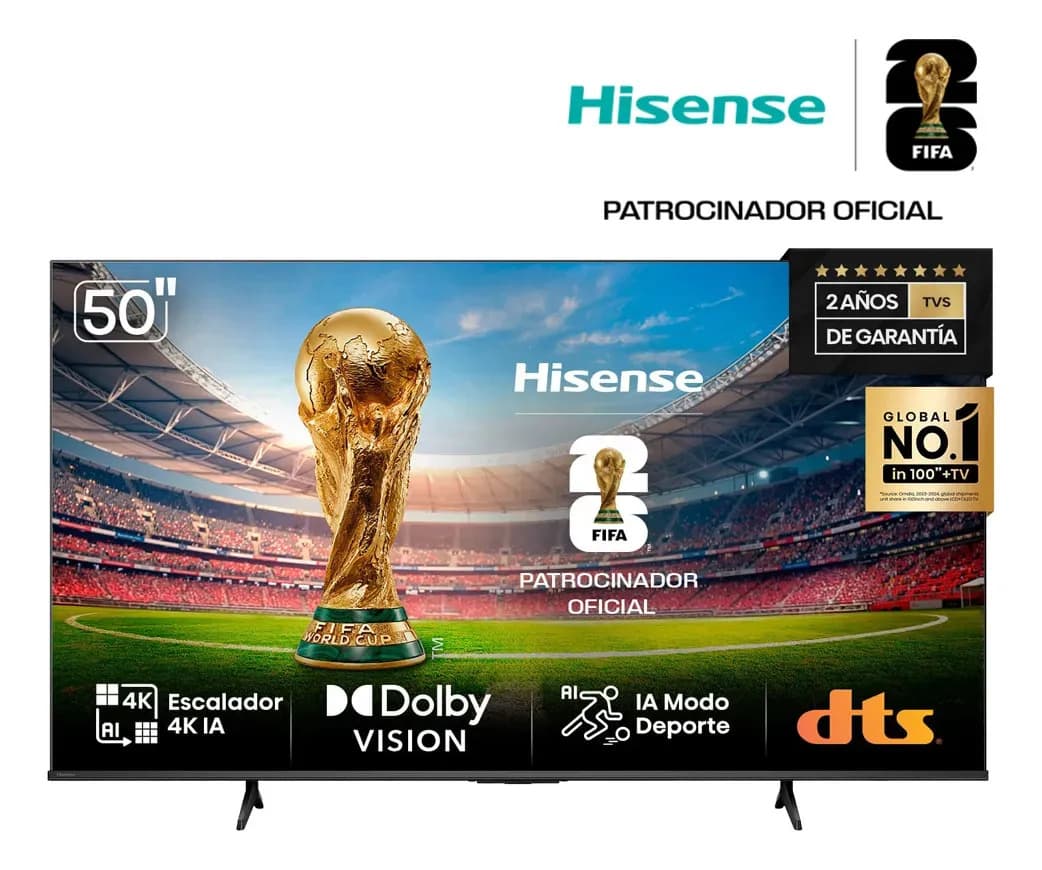 Smart Tv Hisense Led  50'' 4K Vidaa 50A6N