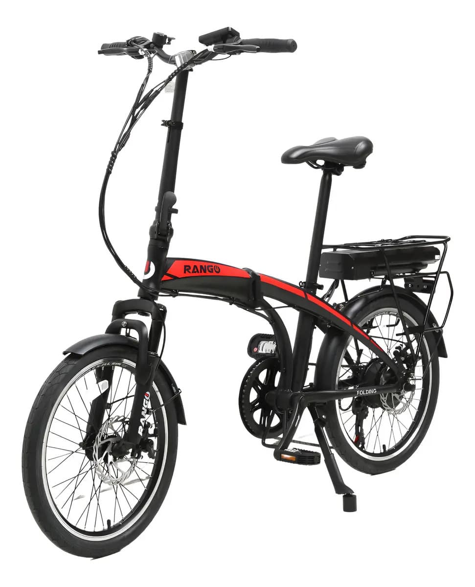 Bicicleta Eléctrica Plegable Rango Con Acelerador Aut50km Negro