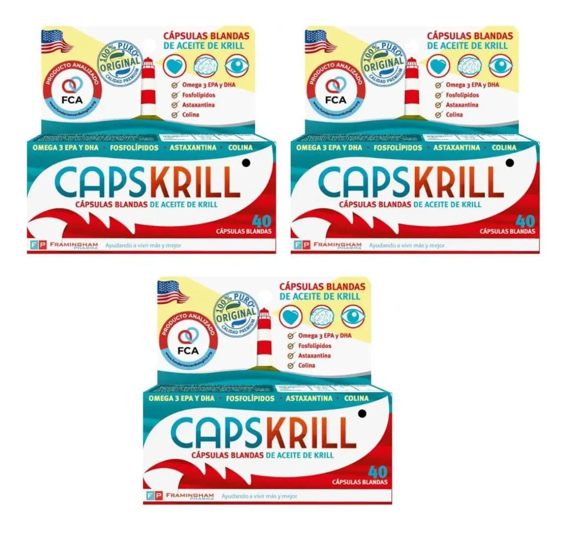 Framingham Pharma Capskrill Omega 3 120 Cápsulas Aceite de Krill Puro