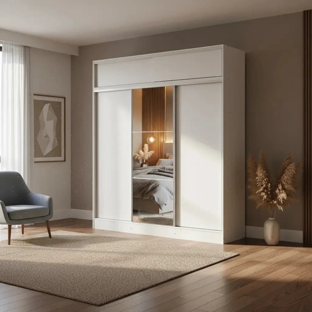 Carpintería Rivadavia placard ropero 3 Puertas Corredizas 2m blanco