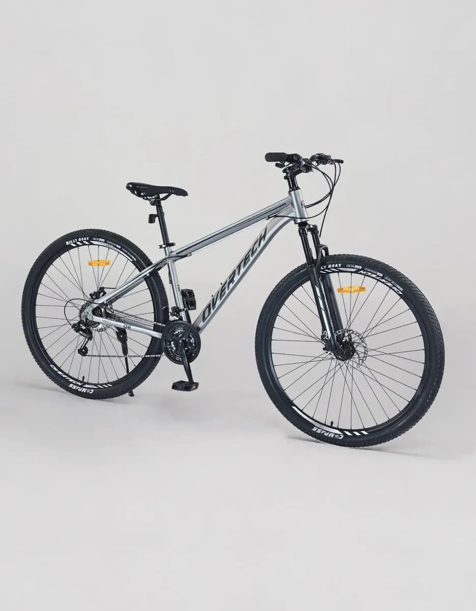 Bicicleta Mtb Overtech Q6 R29 Aluminio 21v Freno A Disco 12x Color Gris/Negro Tamaño del cuadro L