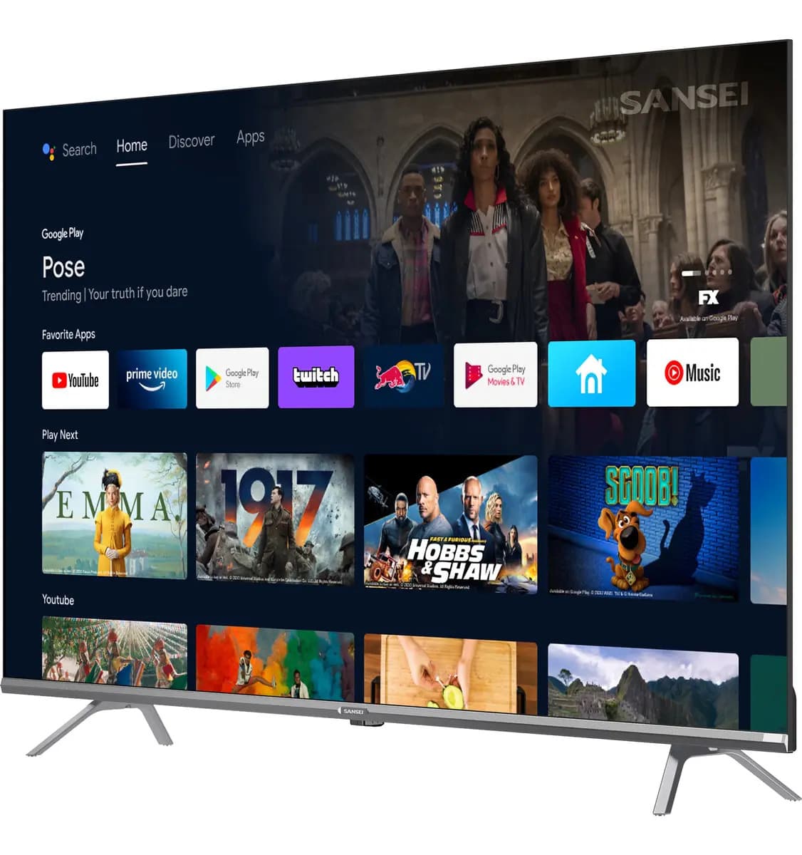 Smart Tv Sansei 55 Pulgadas Led 4k Google Tv