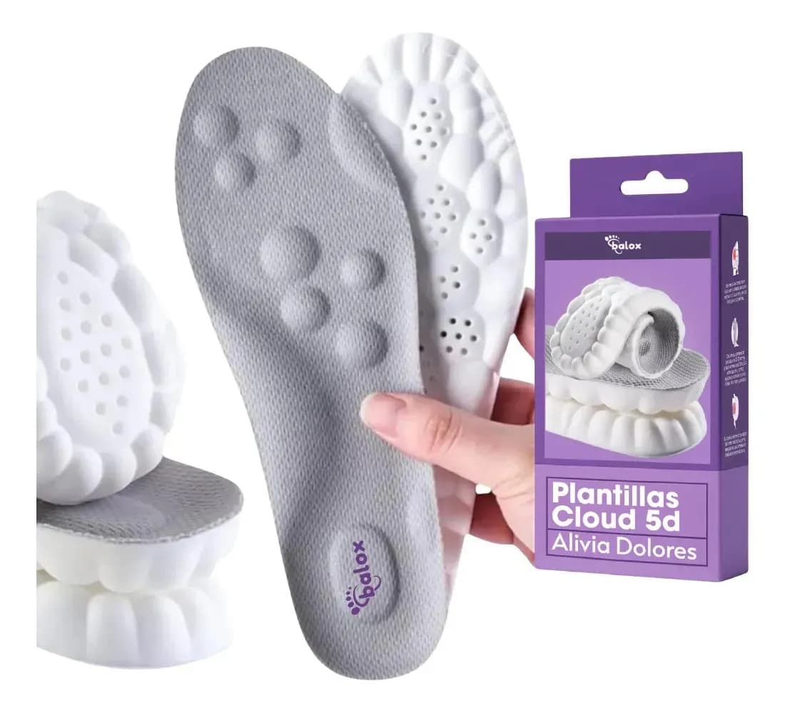 Plantilla Ortopédica Cloud Balox 5d Deportiva 1 Par Fascitis Tamaño De La Plantilla 41/42