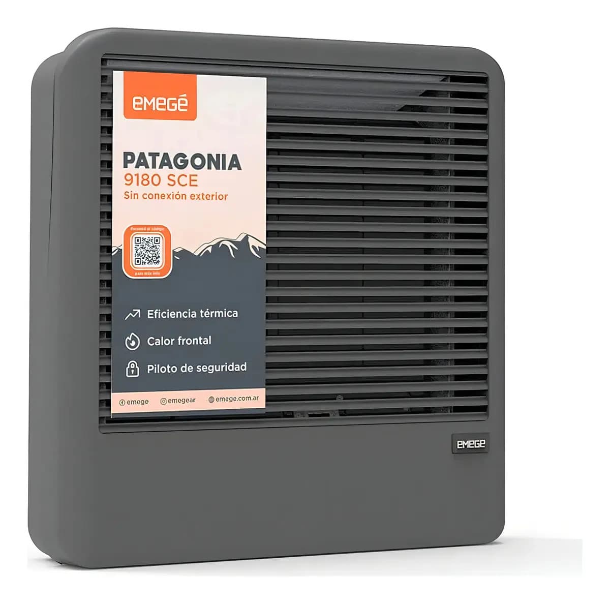 Calefactor Emege Patagonia 8000 Calorias Sin Salida Multigas Grafito